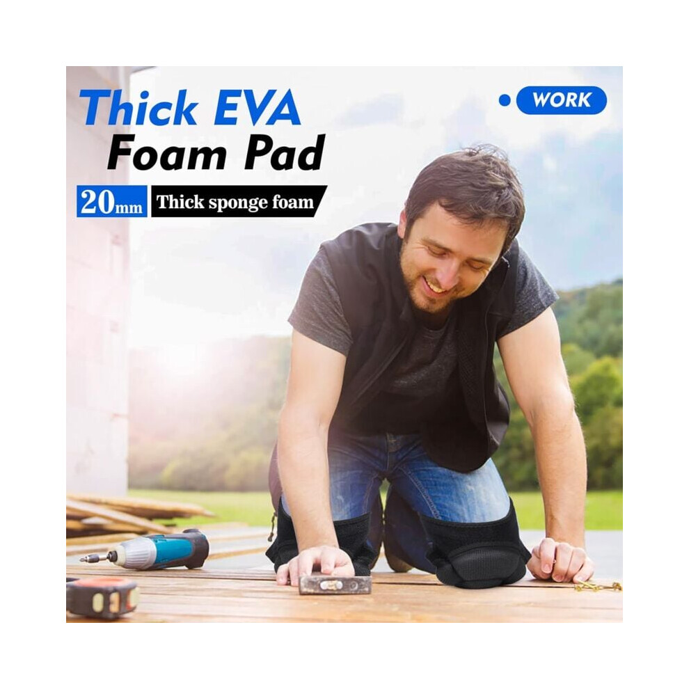 Adjustable Velcro Fastening Knee Pads, Anti Slip Collision Avoidance Kneepads For Construction Work, Thick Eva Foam Padding Knee Pads For Gardening, 9048212526056