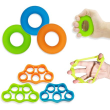 Instrument de exerciții pentru degete și antebrațe, inele din silicon pentru întărirea prizei mâinii cu design ergonomic, antrenor de priză