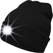 Avtakbart LED-lys, Ideelle bursdagsgaver til jul, Håndfri belysning, LED-belyst lue med justerbare lysstyrkeinnstillinger, Vanntett vinter