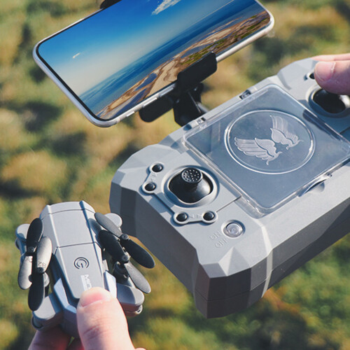 Advanced Mini Drone With HD FPV Camera And Gesture Control For Interactive Flying, 4K Video Streaming Via App, Foldable Design With LED Lights, 360 1