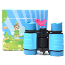 Prismáticos de exploración al aire libre para niños, amplia aplicación: prismáticos para niños con aumento de 4x30 y óptica de película azul,