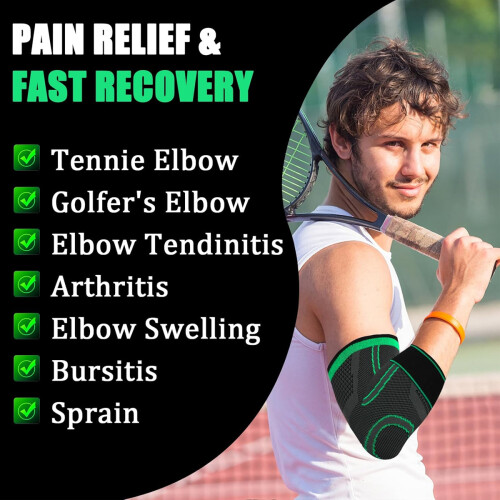 Compression Support Sleeve for Elbow Stability, Adjustable Strapping System for Custom Fit, Unrivaled Quality Assurance in Support Wear, Superior