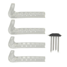 Protector de cuchillas de patines de hielo ajustable, material de silicona con tacto suave y flexibilidad, configuración estable y sencilla para un