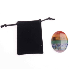 Reiki-helende steen voor mindfulness, natuurlijke kristallen meditatieaccessoires met duimgroef, metafysische edelsteen voor positieve energie en