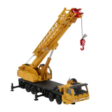 Realistic Detail, 1:55 Scale Diecast Alloy Crane Model with Extendable Metal Supports for Stability and Rotating Crane With Cabin, Collectible Item