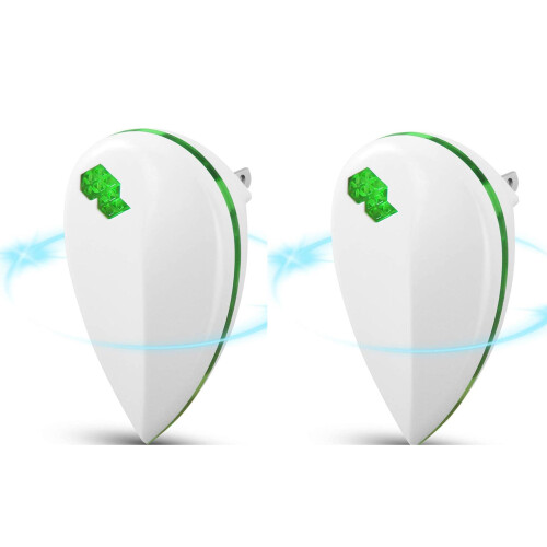 Ultrasonic deterrent against insects and rodents   2-pack