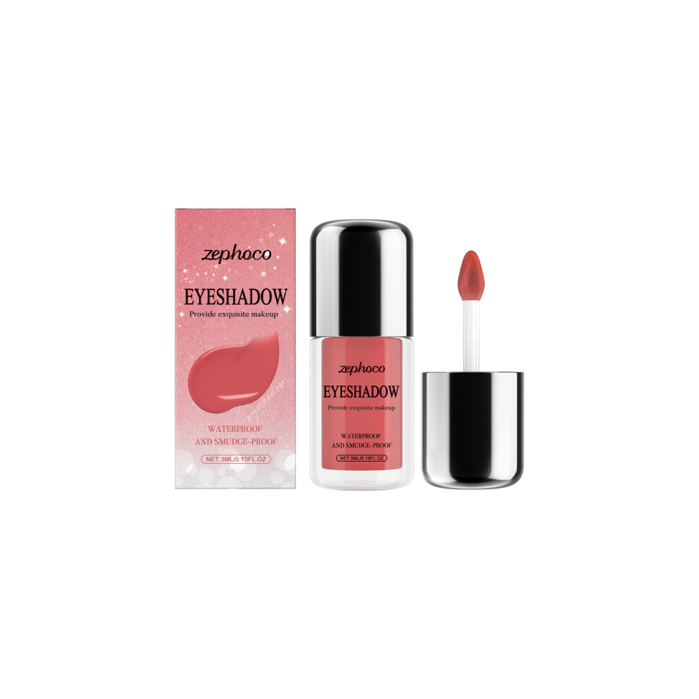 Peach/Pink (3Ml) Glitter Liquid Eye Shadow Delicate Glossy Non-Flying Powder Long-Lasting Waterproof Nude Powder Liquid Eye