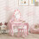 AIYAPLAY Kids Dressing Table Set, Two-Piece Children Vanity Table with Stool 1