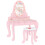 AIYAPLAY Kids Dressing Table Set, Two-Piece Children Vanity Table with Stool 2