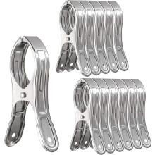Clips jumbo de acero inoxidable, buena elasticidad y amplio espacio de sujeción para un uso flexible, materiales de primera calidad que garantizan