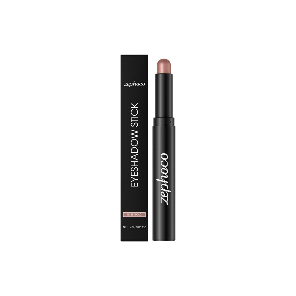 Gold/Light (1.6G, Rose ) Zephoco Shiny Eyeshadow Stick Series Is Smooth And Easy To Apply, Natural And For Daily Eye Makeup.