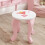 AIYAPLAY Kids Dressing Table Set, Two-Piece Children Vanity Table with Stool 8