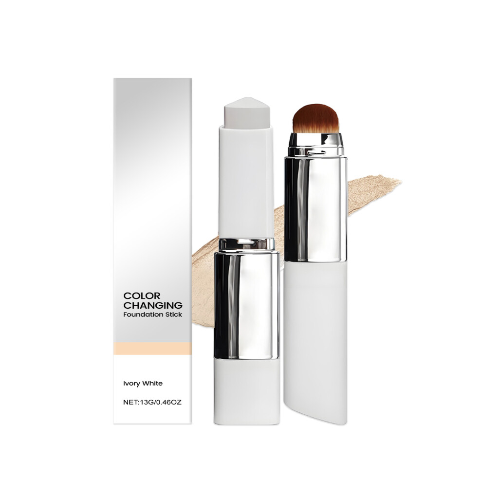 (Ivory 13g) Two-in-one color-changing foundation stick, lightweight, moisturizing and nourishing, matte, clear, non-stuck daily