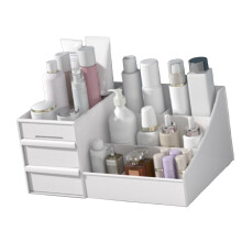 Geräumiger Make-up-Organizer mit Schubladen, Weiß, Umweltfreundlich