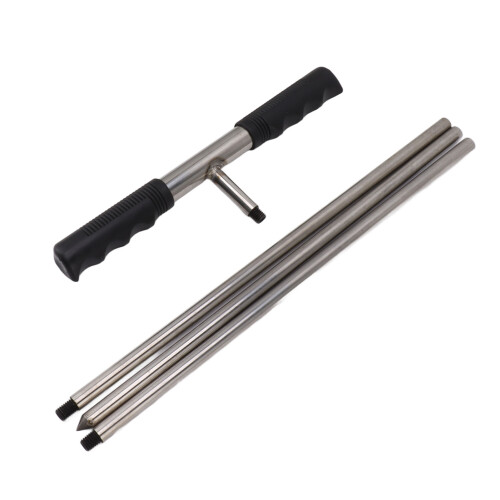 Professional Soil Probe Rod, Sharp Tip Stainless Steel Adjustable Ground Probe for Efficient Septic Tank Locating