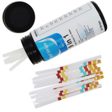 Pool and Spa Test Strips, Affordable 9-in-1 Swimming Pool Test Kit for pH, Chlorine, Bromine, Nitrate, Nitrite, Total Alkalinity, Health-Safe Water Qu