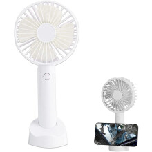 Tragbarer Ventilator, wiederaufladbarer Akku, hochpräziser Motor, geräuscharm, persönlicher Ventilator mit drei einstellbaren