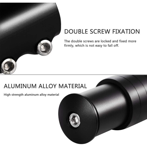 Bicycle Handlebar Raiser, Aluminium Alloy Adjustable Stem Riser, Solid Secure Durable Bike Fork Extender for Threadless Headset Compatible, Easy 1