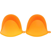 Luvas de forno mini de silicone resistentes ao calor, design compacto e prático, cores vibrantes e elegantes, resistência profissional ao calor,