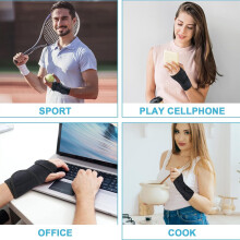 Tutore per polso sportivo nero pratico per mano destra - Il tutore multifunzionale per il polso è una stecca per polso unisex regolabile e