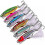 Lead Jig Sinking Lure, Micro Vertical Jigging Lures with 3D Eyes and Streamlined Profile, High-Density Solid Lead Core with Reflective Scale Finish, 5