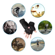 Luvas de exercício para entusiastas do fitness, luvas respiráveis de meio dedo com palmas antiderrapantes duráveis e punho elástico, luvas de