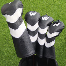 Set houten golfclubhoesjes, met zachte voering voor een comfortabele pasvorm voor driver, fairway en hybride, beschermt golfclubs en is geschikt voor