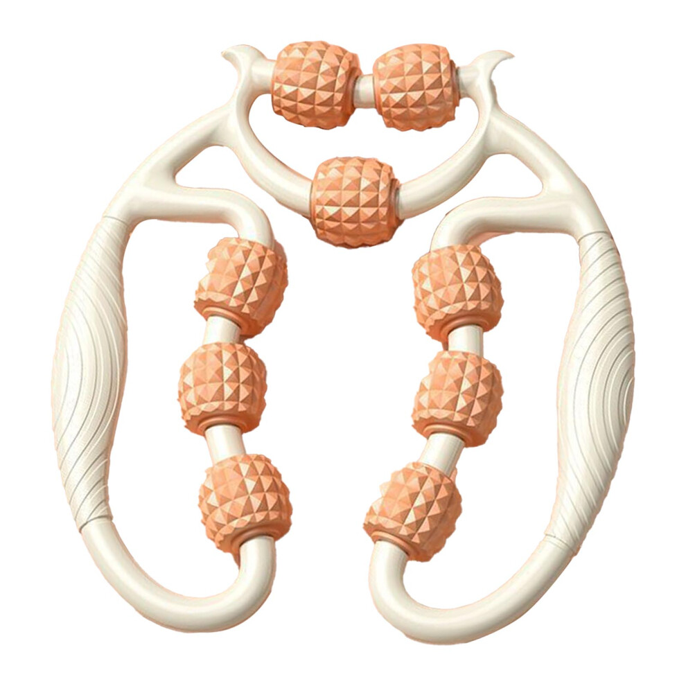 Orange Circular Leg Clamps 360 9 Wheels Muscle Roller Massager, Vital