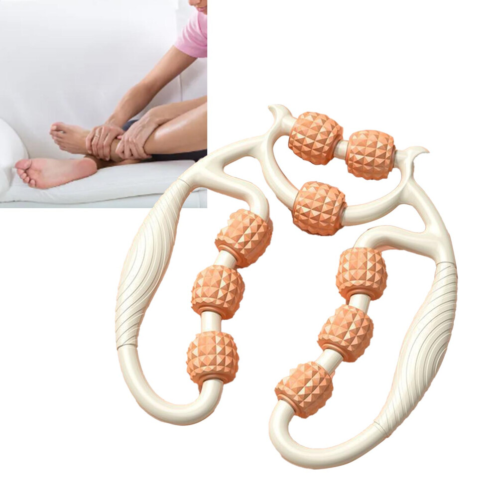Orange Circular Leg Clamps 360 9-Wheel Muscle Roller Massager - Vital