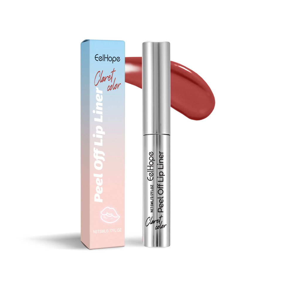 Light (Claret) Eelhope Peel-Off Lip Liner Waterproof And Sweat-Proof Lip Liner, And Long-Lasting, Peel-Off Lip Liner
