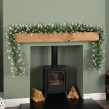 2.7m x 25cm Snow Tipped Plain Christmas Garland with 200 Tips
