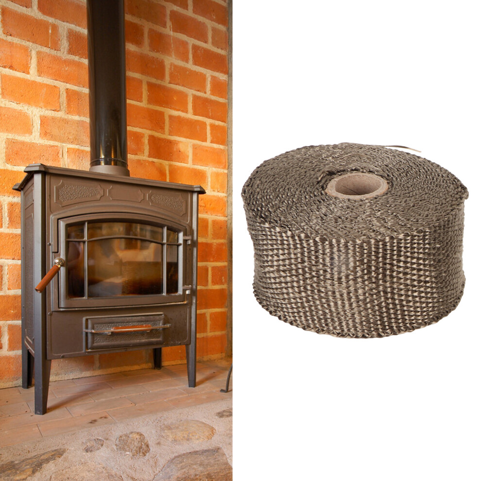 High Temp Pipe Insulation Webbing For Furnace & Exhaust Pipes With 2 Clips 4611369174767