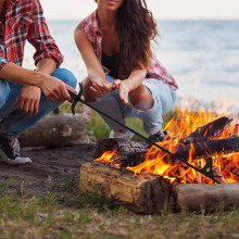 40 Zoll Feuerpeitsche aus Stahl | Rostfreies Kamin- und Campingwerkzeug