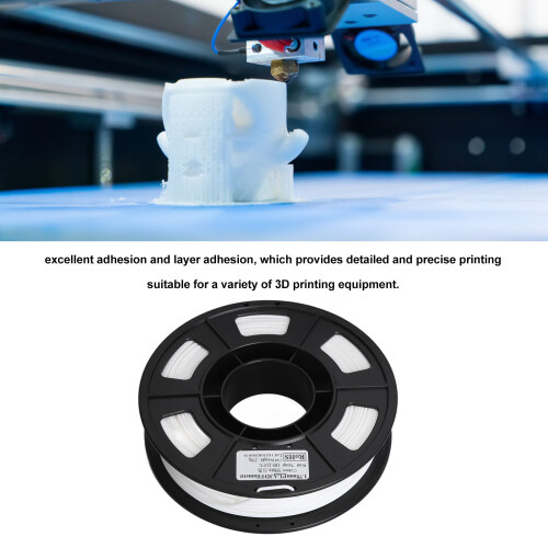 PLA Filament 1.75mm White 8.8oz 180-210 Celsius 2