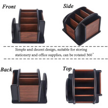Organizador de mesa para casa e escritório, suporte giratório para controle remoto que garante fácil acesso aos seus dispositivos, porta-lápis de