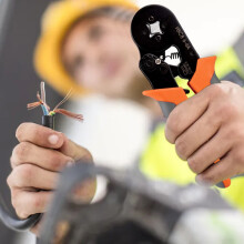 Perfekte Crimp-Leistung: Hochpräzises, selbstjustierendes Ratschenwerkzeug, ergonomischer Griff für unübertroffenen Komfort bei Profi- und