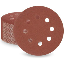 Disques de ponçage adhésifs auto-agrippants 5 pouces, antistatiques, à 8 trous, pour ponceuse orbitale, à grain d'oxyde d'aluminium à