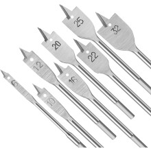 Professionelle Holzbearbeitungsbohrer, Flachbohrer-Set für sauberes und schnelles Bohren, scharfe Schneidkanten, Sechskantschaft für