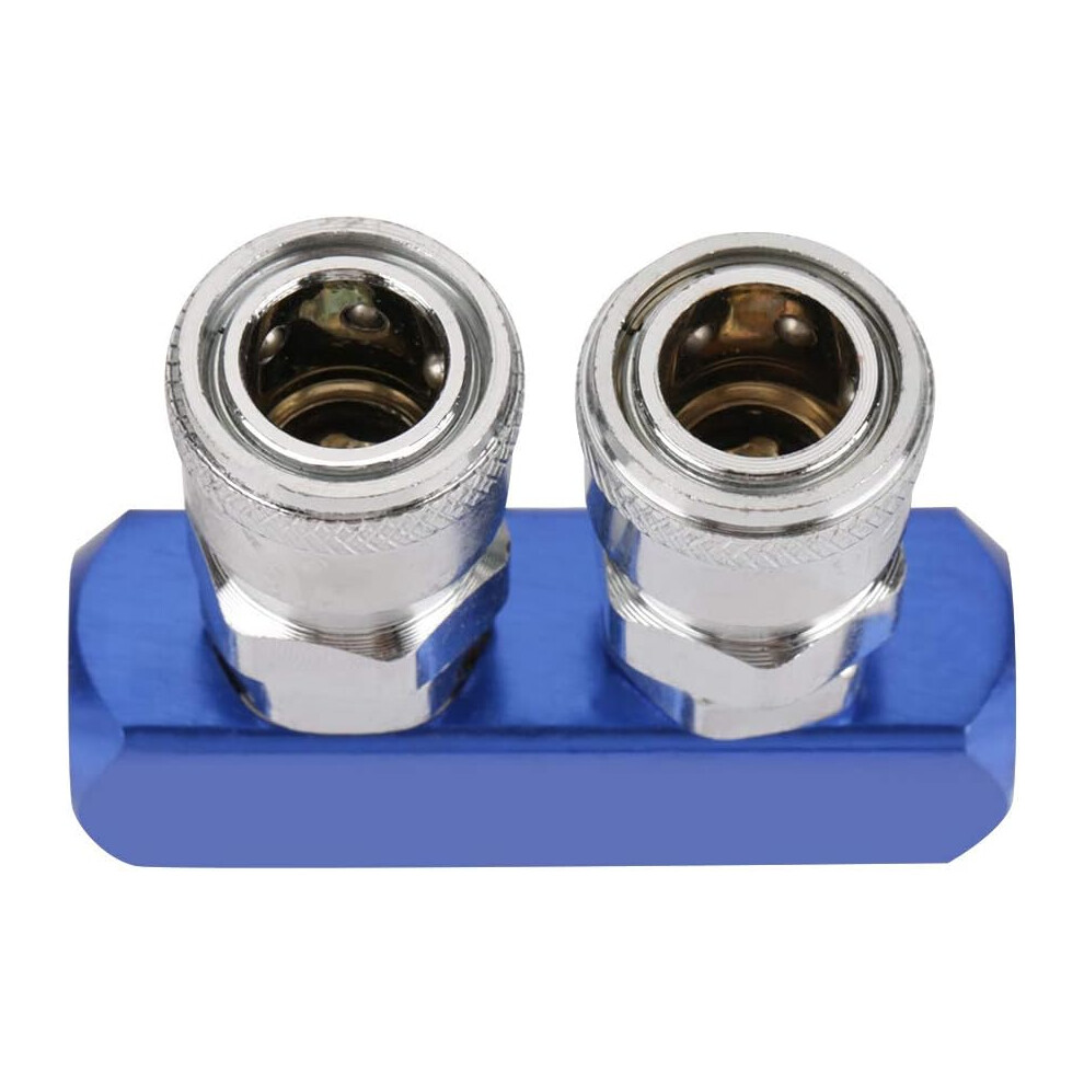 Air Compressor Connector, Round Quick Fitting Steel Body Copper Core, Nickel Plated For Air Pipe Connections Ensuring Longevity, High Precision 9128293590440
