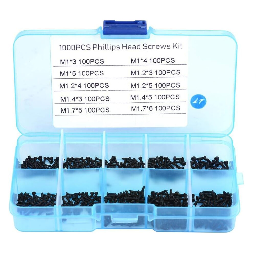 Self-Tapping Screw Assortment Kit, Wide Application For Eyeglass Sunglass Repair, Precision Crafted From Stainless Steel, Micro Repair Solution With 9004841708713