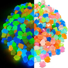 Glow In The Dark Rocks Luminous Stones For Outdoor Decorative Pebbles Enhance Your Fish Tank Decorations With Safe Non-Toxic Polystyrene Resin