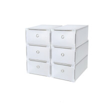 Effortless Closet Management, Transparent Design Allows For Easy Identification, Clear Plastic Foldable Shoe Container, Space Saving Stackable Shoe