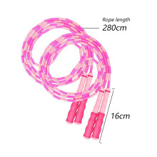 Durable Jump Rope, Comfortable Handle Adjustable Length Jump Rope for Kids, Tangle Free Soft Beaded Skipping Rope, Fitness Jump Rope Segmented Design