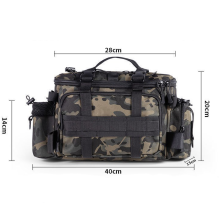 Sac de pêche résistant à l'eau avec poche intérieure en PVC, bandoulière rembourrée pour un transport confortable, matériau de qualité et