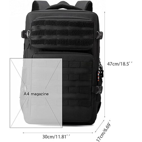 Σακίδιο πλάτης 3 ημερών Assault Pack για άνδρες, τσάντα πεζοπορίας με προστασία από 2