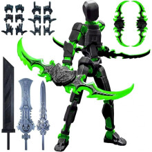 Collectible Action Figure with Multiple Accessories, 3D Printed Action Figure with Striking Aesthetic and Dynamic Poses, Flexible Design with