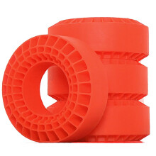 Pneus de Roda de Carro de Controle Remoto Pneus de Silicone de Alta Qualidade com Excelente Resistência À Água e Temperatura Laranja