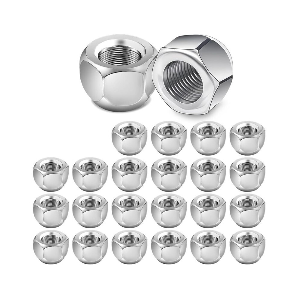 24 Packs 1/2-20 Inch Trailer Lug Nuts, For 1/2Inch Wheel Lug Studs Boat Trailer Tires Rv Truck Tire Bolt Cart 6032210611619