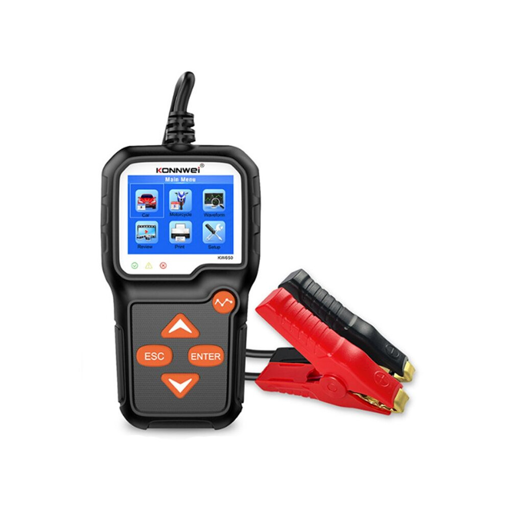 KONNWEI KW650 6V-12V Car Battery Tester 100-2000CCA Automotive Battery Tester for Vehicles Marine Motorcycle