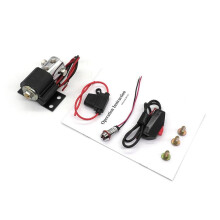Car Lock Däcklåsenhet Elektromagnetisk Bromsventil för Mustang Front Brake Lock Kit Svart